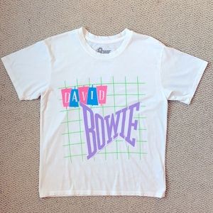 White American eagle David Bowie tee shirt